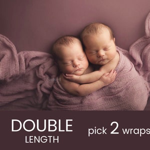 EXTRA LONG Wraps Pick 2 Double Length Premium Natural Newborn Wrap Extra Large Cheesecloth Wrap Baby Wrap Photo Prop image 1