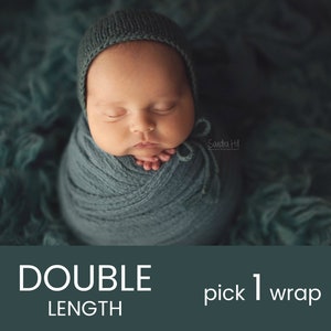 EXTRA LONG Wraps - Pick 1 - Double Length Premium Natural Newborn Wrap - Extra Large Cheesecloth Wrap - Baby Wrap - Photo Prop