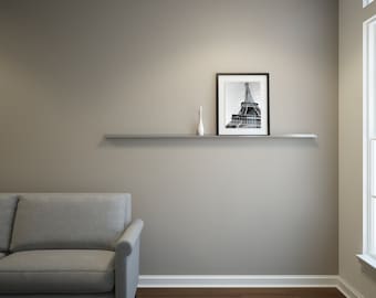 5ft/ 60 In Floating Ledge For Photos and Pictures Stainless Steel(2" deep)