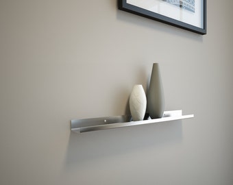 18 In Floating Ledge For Photos and Pictures Stainless Steel, White and Black (2" deep)