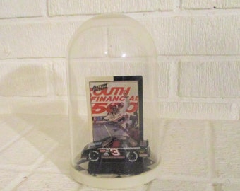 Dale Earnhardt Sr, Black #3 Goodwrench diecast with trading card under plastic Dome Lid, 1/64 Scale