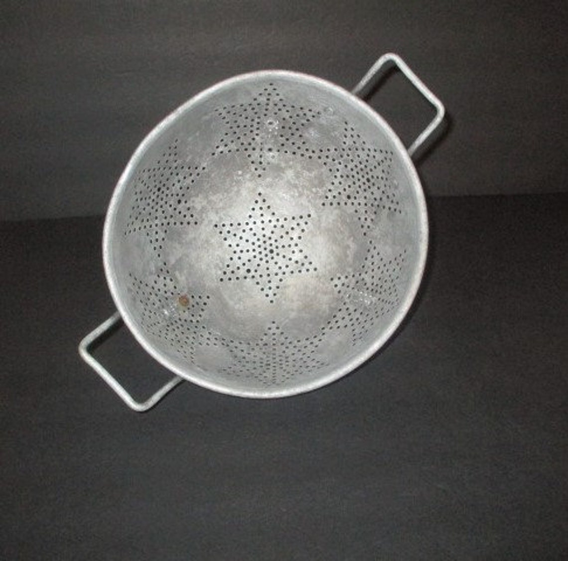 Vintage Punched Tin Star Colander/ Strainer Aluminum footed Etsy