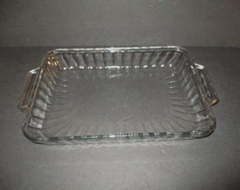 Ribbed Clear Glass Baking Dish, 9x13, Ovenware/ Bakeware/ Cookware