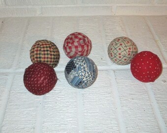 Details about   NEW PRIMITIVE COUNTRY SET OF 6 BURGUNDY RAG BALLS BOWL FILLERS HOME DECOR 