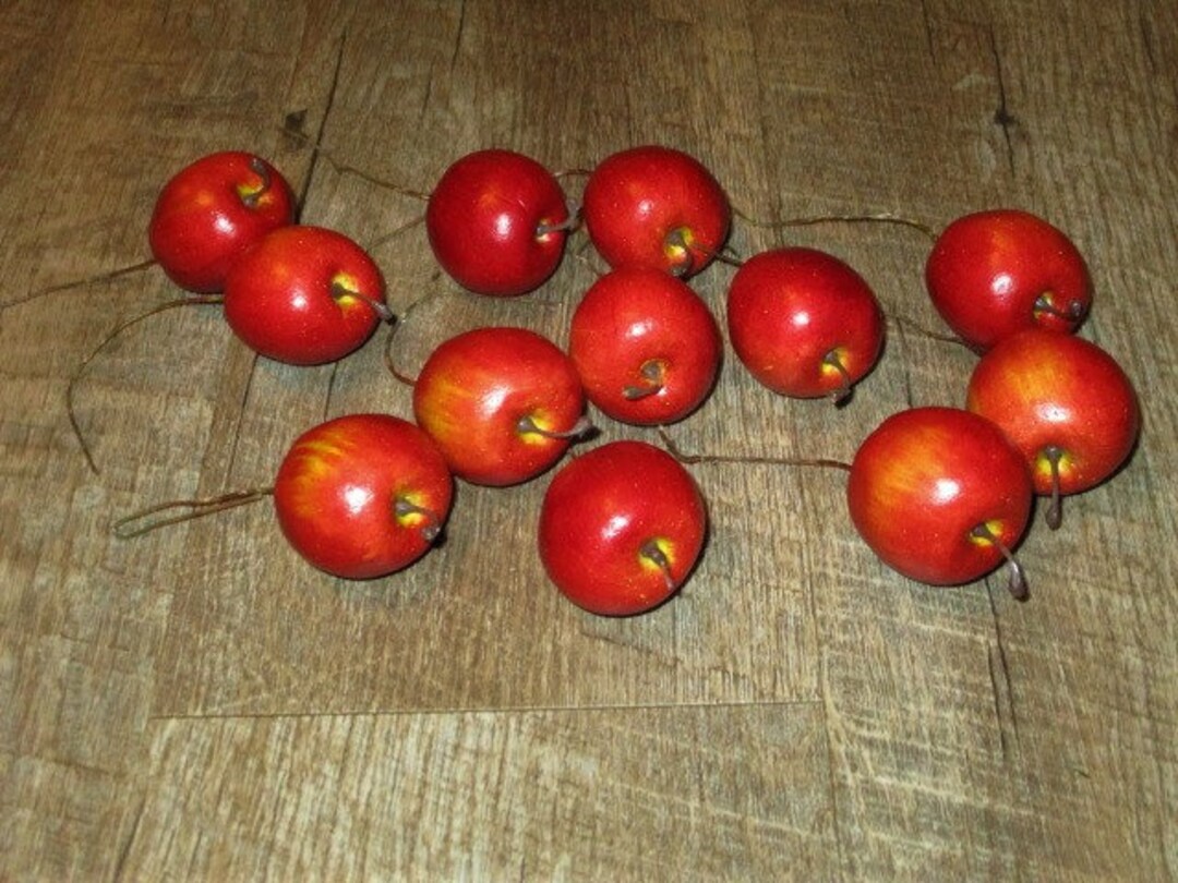 Faux Mini Apples Floral Pick Set of 12 Floral Supply 1 Etsy