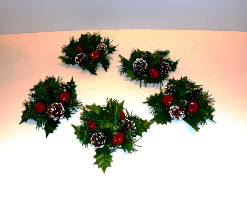 Christmas candle rings Taper Candle Rings Pine Candle Rings. Etsy