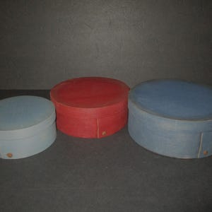 Wood Round Nesting Boxes With Distressed Detail, 7"tall, Primitive ...