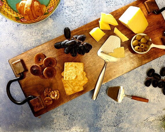 Cheese & Crackers Serving Board, Wooden Tray