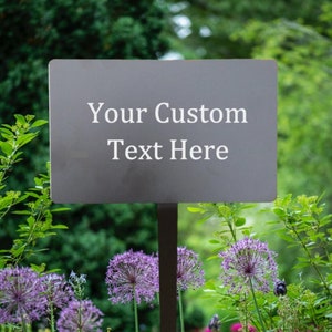 Custom Metal Yard Sign with Stake, Engraved Tree Marker, Personalized Garden Decor