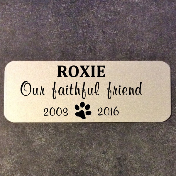 Pet urn plate, Metal Name Plate, metal ID, name tags, name labels, tags, laser engraved, Brush Aluminum