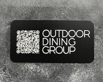 Custom QR Code Aluminum Sign – Weatherproof Engraved Plaque for Home or Office