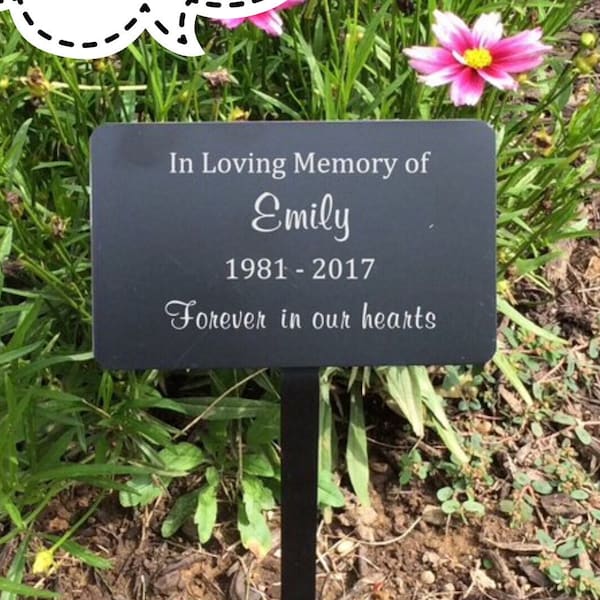 memorial marker, metal garden marker, Metal Name Plate, metal memorial marker, ID,  name labels, tags, engraved