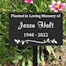 Memorial Marker, Metal Garden Marker, 5x3 With Stake, Metal Name Plate ...