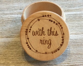 custom engraved wood ring box, personalized ring box, wedding ring box, trinket box