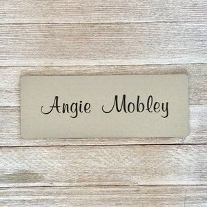 Personalized Office Door Name Plate - Modern Office Name Plaque - Custom Cubicle Sign