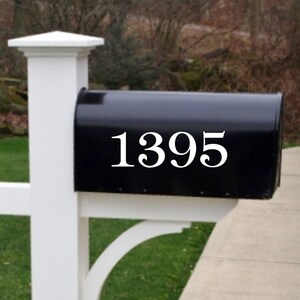 Custom Vinyl Mailbox Numbers – Set of 2 Outdoor Address Decals, Personalized House Numbers