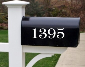 Custom Vinyl Mailbox Numbers – Set of 2 Outdoor Address Decals, Personalized House Numbers