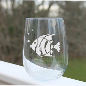 Fly Fishing Wine Glass Gifts for Trout Fishermen - Stemless– Crystal Imagery