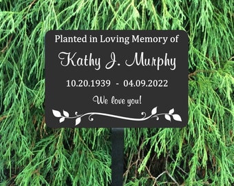 personalized memorial plaque, memorial tree marker, metal plaques, memorial garden, 7x5" name plates, name tag, memorial tree, Garden Marker