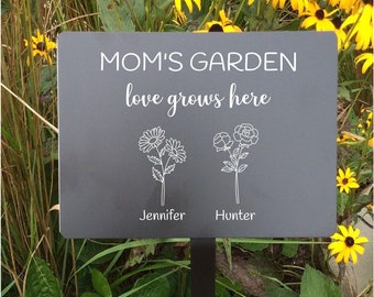 Metal Garden Plaque, Mother's Day Gift, Outdoor Plaque with stake, Garden Marker