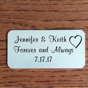 Personalized Metal Tag – Custom Engraved Wedding Photo Plate, Picture Frame Name Plate