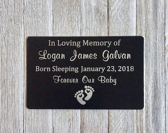 memorial plaque with stake, personalized plaque, baby memorial, outdoor memorial, tree memorial