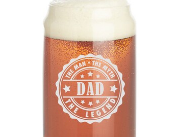 personalized pint glass, custom beer glass, dad pint glasses, etched beer glass