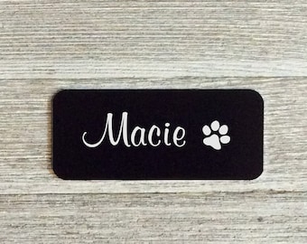 engraved metal name plate, custom engraved, metal plaque