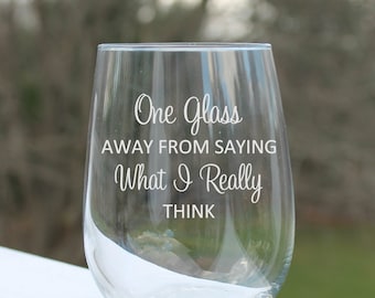 Funny Wine Glasses – Etched Stemless Glasses with Funny Quote, Gifts for Wine Lovers