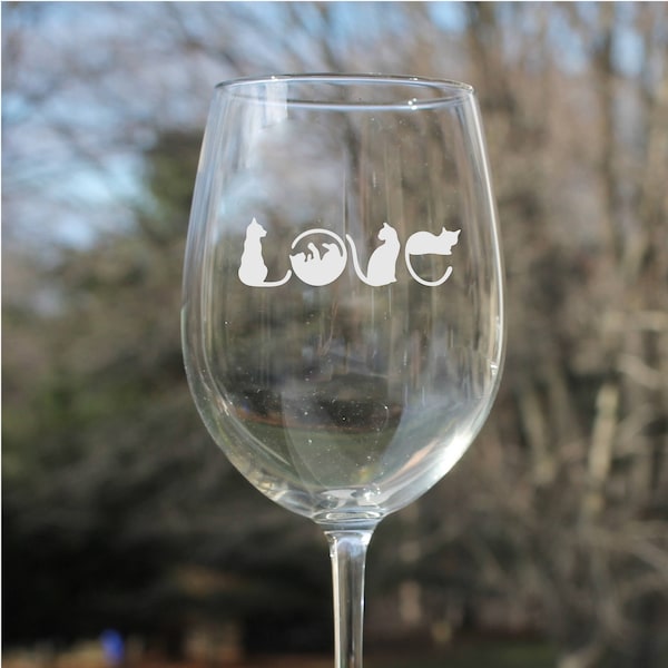 Cat Wine Glass - Etsy