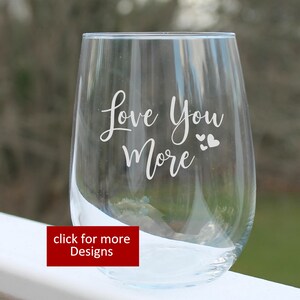 etched stemless wine glass, custom wine glass, engraved wine glass