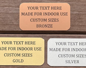Custom Metal Name Plates – Engraved Aluminum Tags for Pet Urn, Picture Frame, Trophy