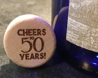 engraved wine stopper, anniversary wine stopper, wooden wine stopper