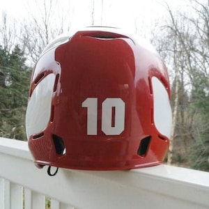 2" Vinyl Number Decal Stickers for Sports Helmets, Custom Football Baseball Softball Hockey Helmet Numbers