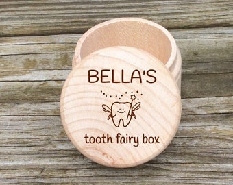 tooth fairy box, engraved wood box, Keepsake, tooth fairy