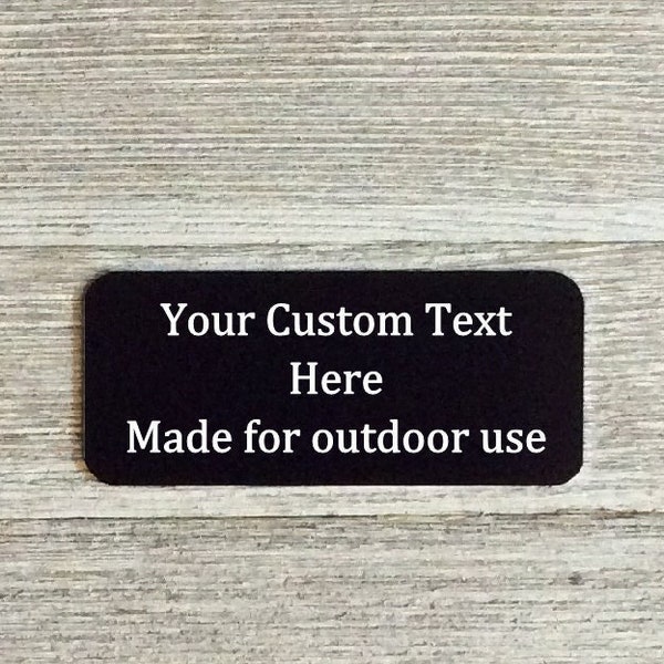 personalized metal plaque, custom engraved metal tag, metal plaque, outdoor plaque