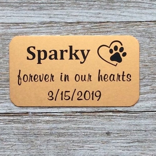 Custom Name Plate Pet Urn Plaques Engraved Metal Pet Etsy