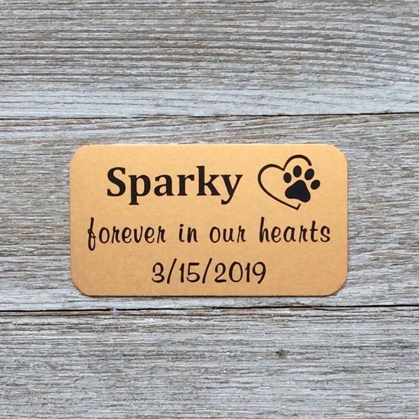 personalized pet name plate, pet urn plaques, engraved metal pet memorial plaque, urn plaque, dog memorial