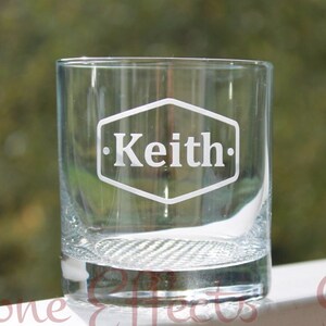 personalized whiskey glasses, custom whiskey glasses, Etched whiskey glass
