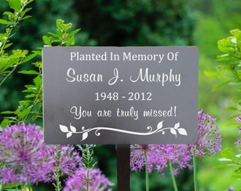 engraved memorial plaque, memorial tree marker, metal plaques, memorial garden