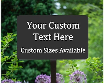 Custom Engraved Metal Yard Sign with Stake - Personalized Plaque