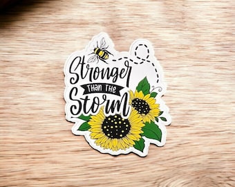 Sunflower sticker vinyl sticker waterproof sticker cute saying with flowers