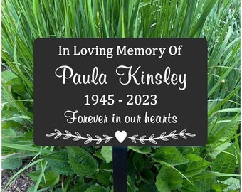 Custom Engraved Memorial Plaque with Stake: Weather-Resistant Metal Tree Marker