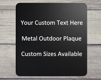 Custom Engraved Metal Plaque – Personalized Outdoor Business Sign for Door, Office, or Wall