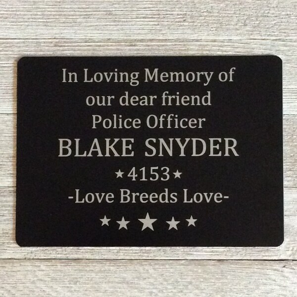 Wall of Honor Plaques Etsy