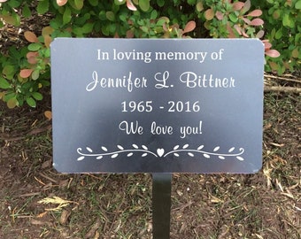 memorial plaque, memorial tree marker, metal plaques, memorial garden, 7x5" name plates, name tag, memorial tree, Garden Markers, Metal tags