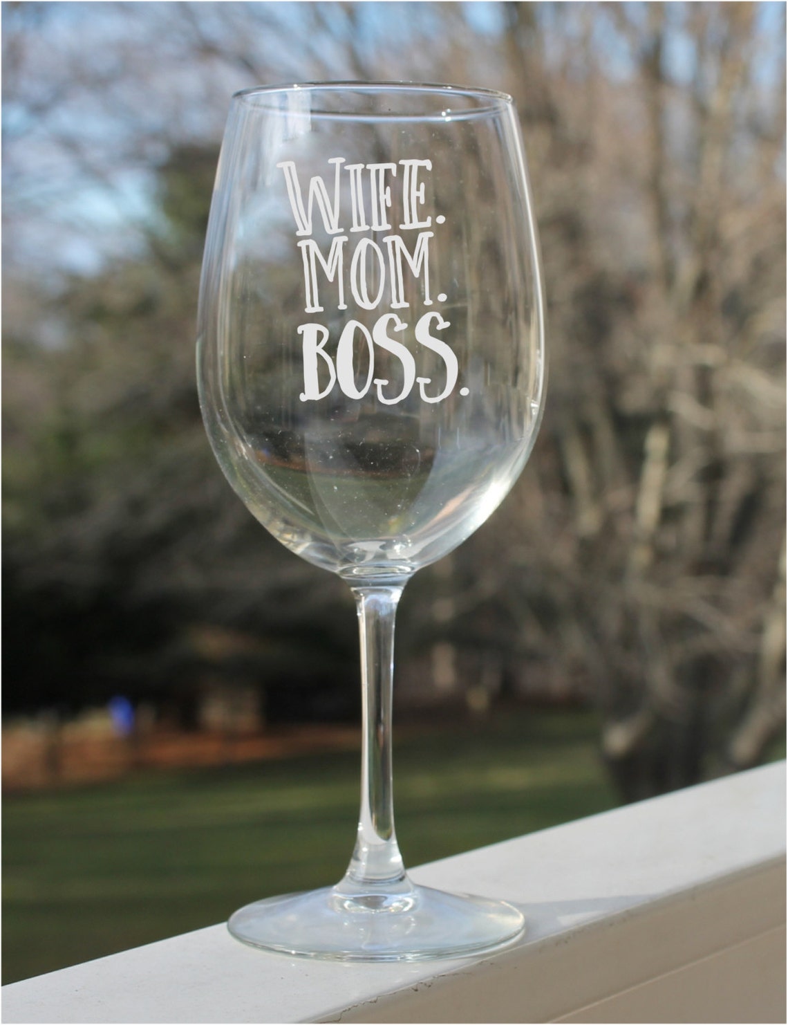 Etched Wine Glass for Mom Custom Engraved Gift Etsy