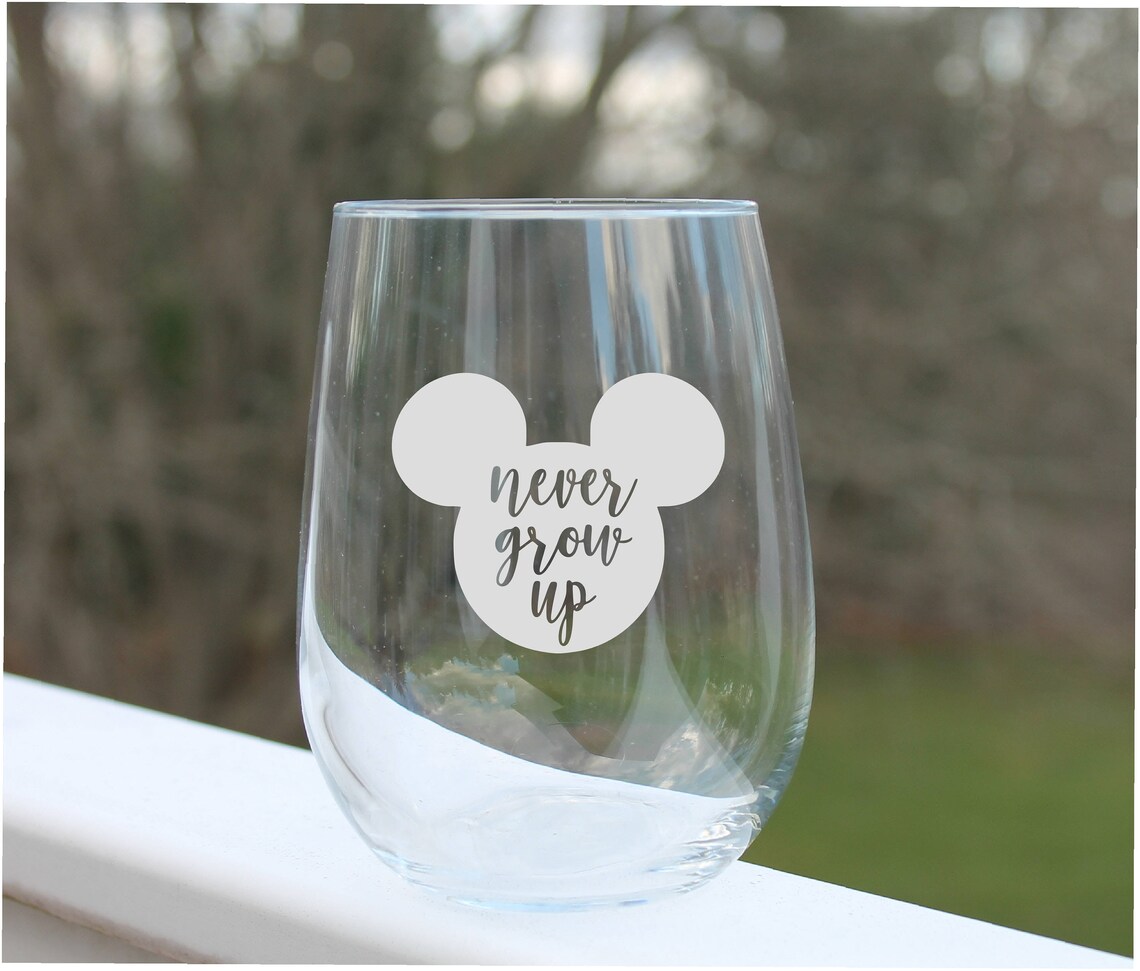 Disney Wine Glasses Etched Wine Glasses Wine Glasses Disney Etsy