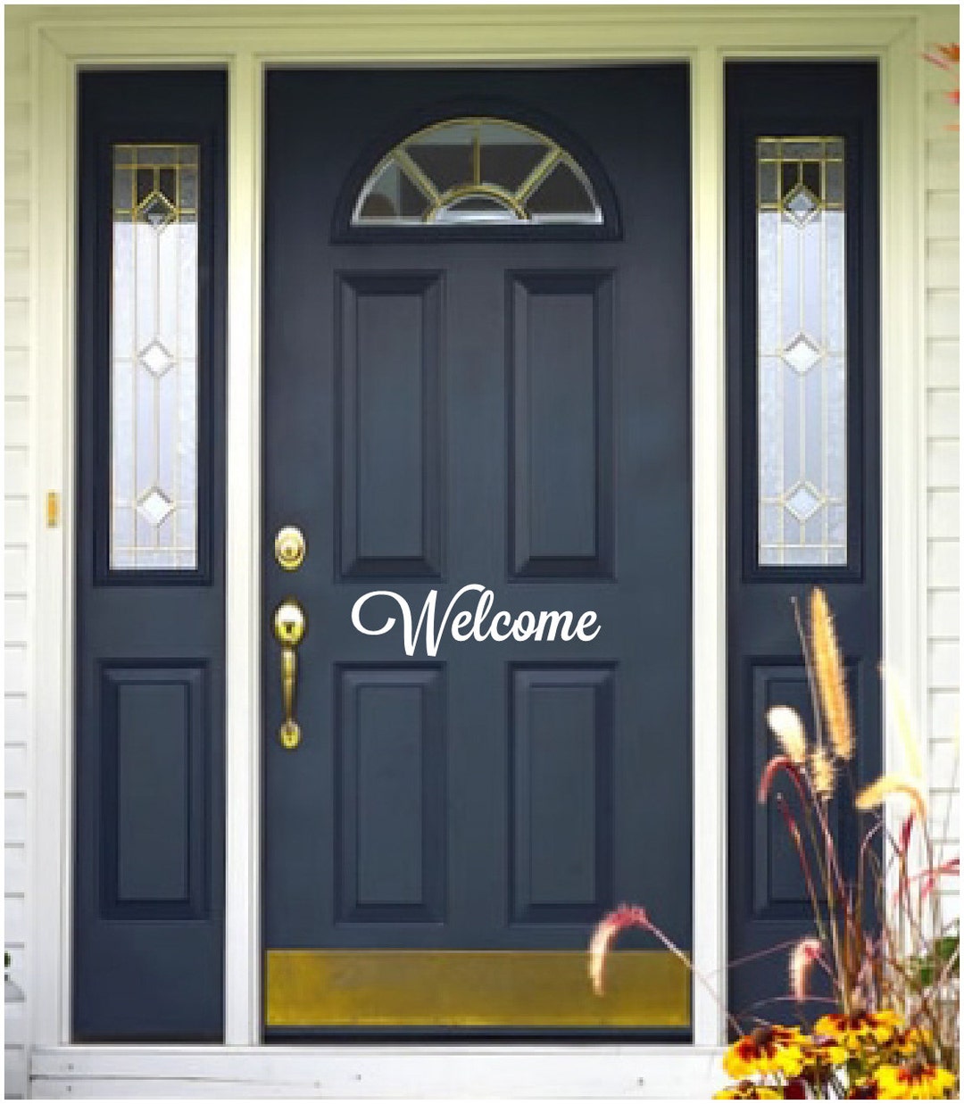 Vinyl Door Decal, Front Door Vinyl Lettering, Door Decal