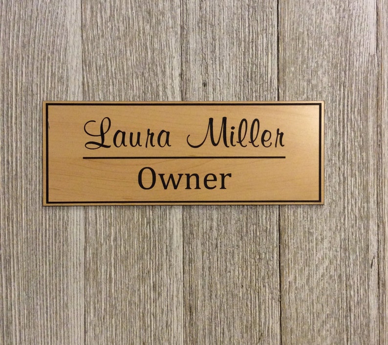 Engraved Plaque for Office Door Sign Custom Door Name Plate Etsy